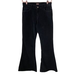 Run & Fly Pants Mens 32R Black 70s Retro Corduroy Flare Bell Bottom Festival NEW